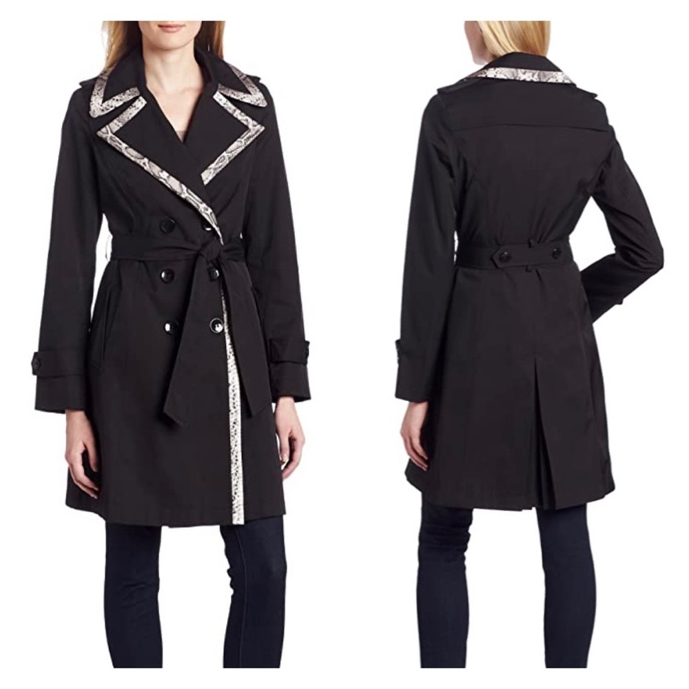 Via Spiga Annabella Reptile Print Trench Coat